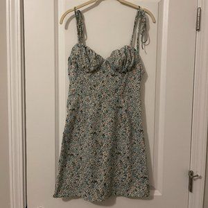 Shein Green Floral Mini Dress Size S